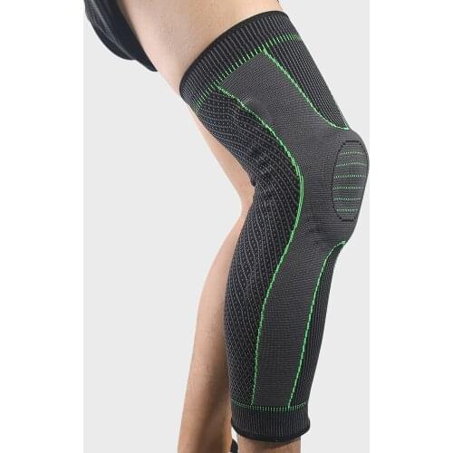 Knitted Nylon Sports Lengthened Silicone Knee Protection For Men And Women In Autumn And Winter Kneepads Sports Kneepa L1