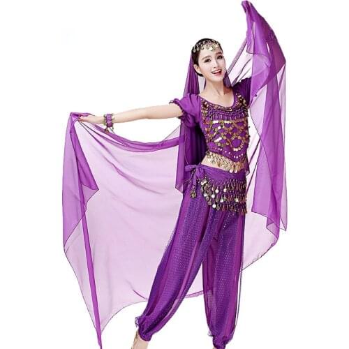 Belly Dance Accessories Scarf Shawl Light Texture Rectangle Veils Professional Women Belly Dance Chiffon Veil (250cm x 120cm)
