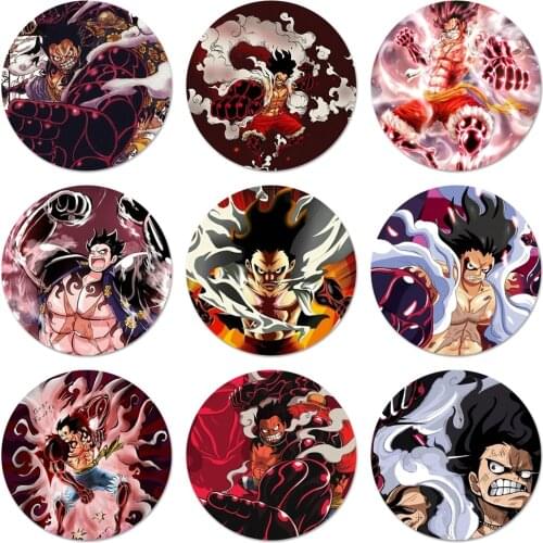 One Piece Luffy Gear 4 Icons Pins Badge Decoration Brooches Metal Badges For Backpack Decoration