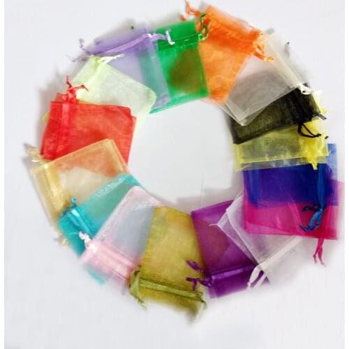 10*15cm 5000pcs Multi Color Gift Bags For Jewelry/wedding/christmas/birthday Yarn Bag With Handles Packaging Gifts Organza Bags