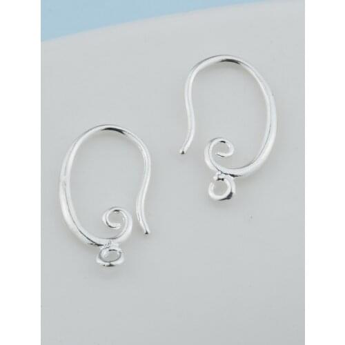 10/20/50pcs 925 Sterling Silver Clasp Dangle Earring Hooks Accessories For Pearls Crystals Ear Wire Making Jewelry Supplies