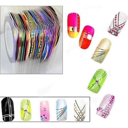 10 Color 20m/Rolls Nail Art UV Gel Tips Striping Tape Line Sticker DIY Decorations 2020