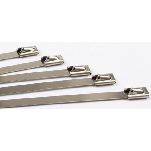 10PCS 4.6mm width Self-Locking Stainless Steel wires metal cable ties self-Lock tie wrap zip ties