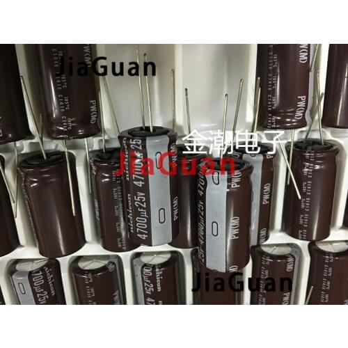 10PCS NEW NICHICON PW 25V4700UF 18X35MM electrolytic capacitor 25V 4700UF High frequency long life 4700uF/25V
