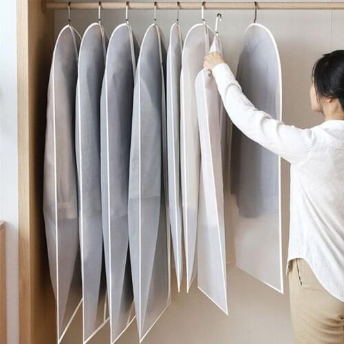 12pcs Hanging Garment Bags Lightweight Clear Clothes Cover Full Zipper Suit Bag for Closet Storage Home Travel