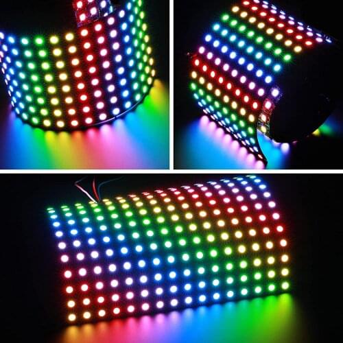 16X16 256 Pixels LED Image Video Text Display Matrix Flexible Controllers RGB Alloy Wire 5050SMD Full Color Use with K-1000C
