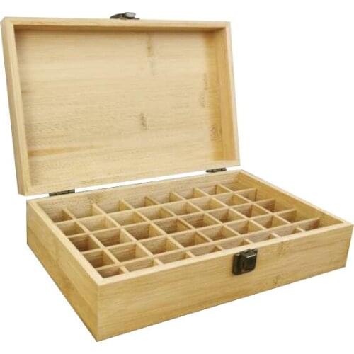 32 Grids Wooden Essential Oil Storage Box Case Holder Container Organizer Carrying Case Aromatherapy Container Toiletry Kits
