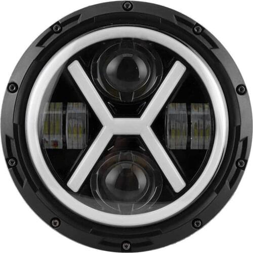 7in LED Headlight White Yellow Light Color Bright Round X-Type Fit for Jeep Wrangler Car Styling