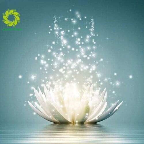 Diamond Embroidery White Pond Lily Cross Stitch Diy Diamond Painting Sale 3D Picture Of Rhinestone Mosaic