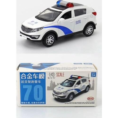Caipo 1:39 Pull-back KIA Sportage R Police-Car Alloy Diecast Metal Model Car For Collection & Gift & Decoration