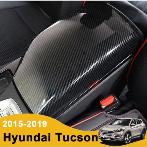Car Armrest Box Cover Shell For Hyundai Tucson 2015 2016 2017 2018 2019 Automatic Central Armrest Console Box Protective Pad Mat