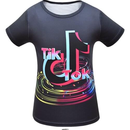 Childrens T-Shirt Children for Boys a Boy Girls Kids Shirts Child Baby Toddler Cotton Tik Tok Tee Tops Clothing Short