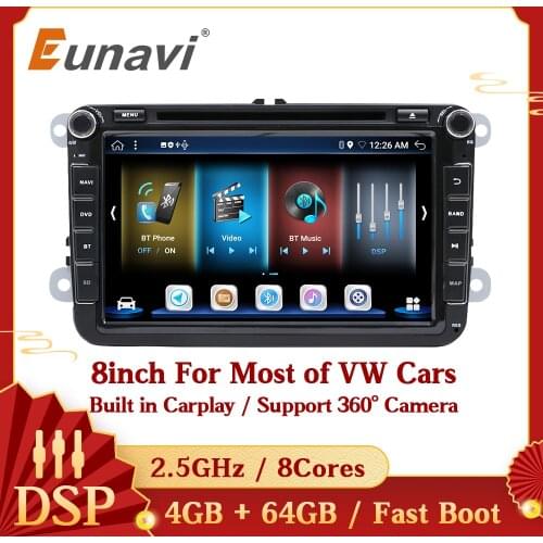 Eunavi Android 2 Din Car Multimedia GPS Radio For VW Passat B6 b7 Tiguan Golf 5 Polo Jetta Skoda Octavia Touran DVD Head unit