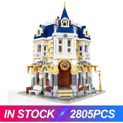MOULD KING 11005 Streetview The MOC Costume Shop With Led Light Building Blocks Bricks Puzzle Toys Christmas Gifts