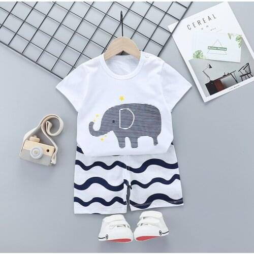 Summer Boys Clothes Kids Sets Cartoon short sleeve T-shirt Tops+ Pants 2pcs boys Clothes Set Toddler Kids Baby clothes