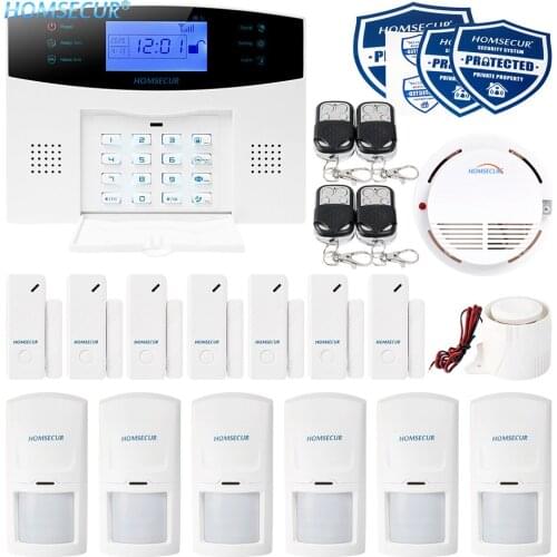 HOMSECUR Wireless GSM SMS Autodial Home Security Alarm System+6*PIR+Door Sensor