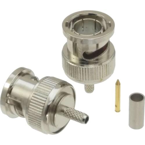 BNC male plug crimp RG316 RG174 LMR100 RF Coaxial connector 75ohm
