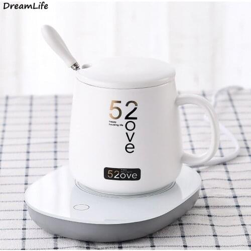 Milk Heater Coffee Mug Birthday Gift Cup Creative Ceramic Intelligent Thermostat Cup Automatic Induction Insulation Base Cups