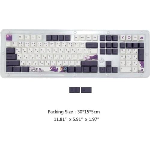 110-Key Cherry Profile PBT Keycaps,Dye-Sublimation DIY Mechanical Keypad Key