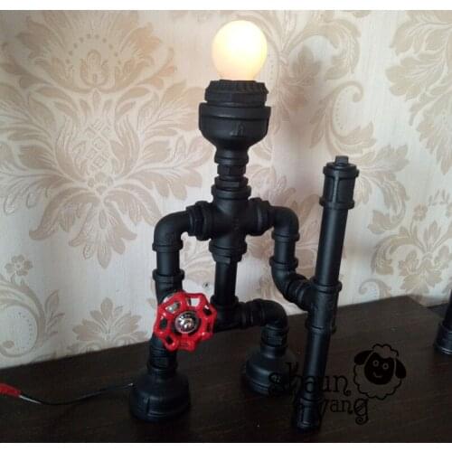 Cool ! DIY Lamps Robots American country industrial bar hotel restaurant bar lamp A size 18cm*30cm*12cm