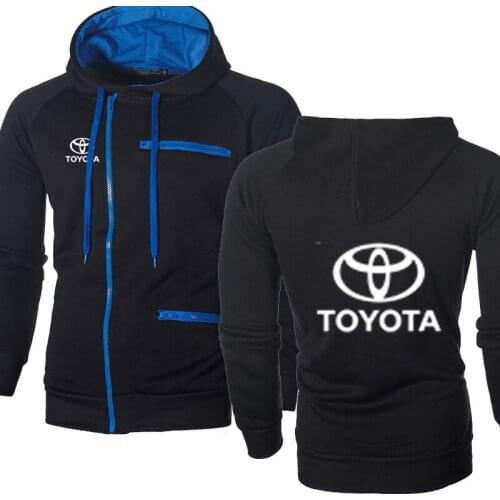 Jacket Men for Toyota Car Logo Sweatshirt Hoody Fashion Spring Autumn Fleece Cotton Zipper Hoodies HipHop Harajuku Male Clothing