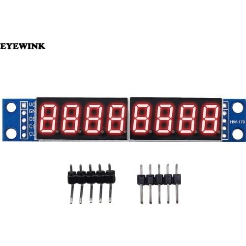 MAX7219 CWG 8-Digit Digital Tube Display Control Module Red Three IO for Arduino