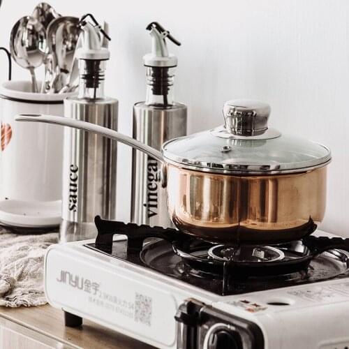 Mini copper pot sauce bowl steak sauce sauce dish stainless steel inner layer breakfast soup rice stew pan