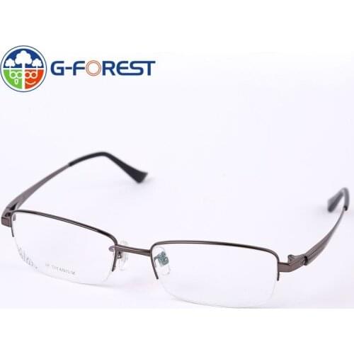 Fashion Square Pure Titanium Glasses Frame Men Optical mens eyeglasses frames Myopia Prescription Glasses Half Metal eyewear