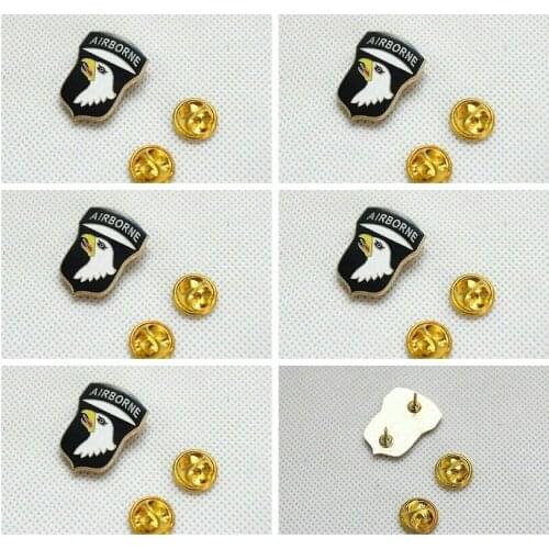 US Army 101st Airborne Mini Shirt Lapel Badge Pin Brooch Military 5PCS/LOT armyshop2008