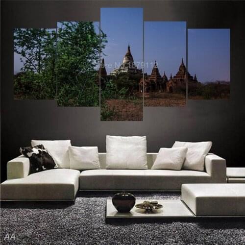 2017 New Modern Exotic Buildings Photo Unframes Canvas Decorative Pictures Spray Painting Excellent Vintage For The Hall Wall
