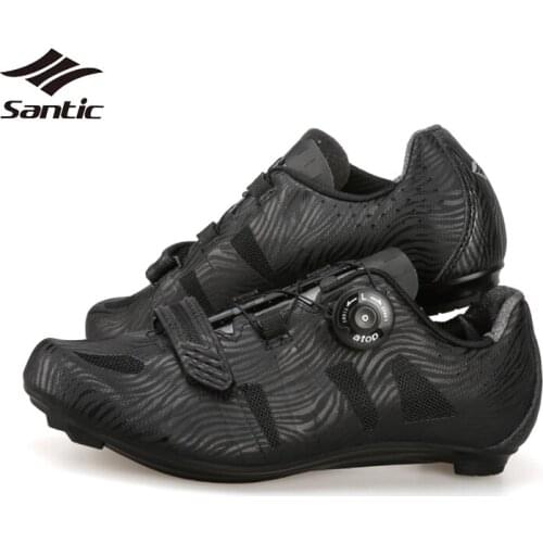 Santic Road Cycling Shoes Men Nylon Breathable Pro Team Road Bike Shoes Self-locking Athletic Bicycle Shoes Ciclismo 2018 NEW