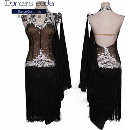 New Latin Dance Dress Competition Dress Costumes Skirt Performing Dress Adult Customize Children Red Matador Skirt Split Skirtes