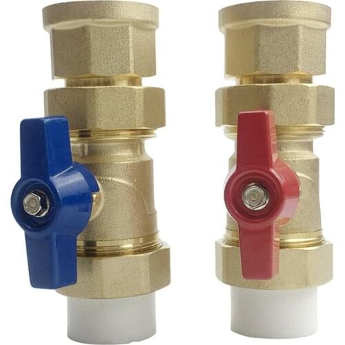 PPR Floor Heating Main Valve Manifold Straight DN25 Connected To 1 Inch Water Manifold Internal And External Ball Valve