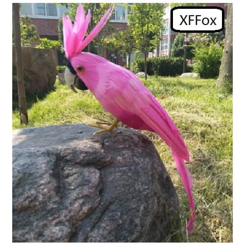 New cute real life pink parrot model foam&feather parrot bird gift about 30cm xf0114