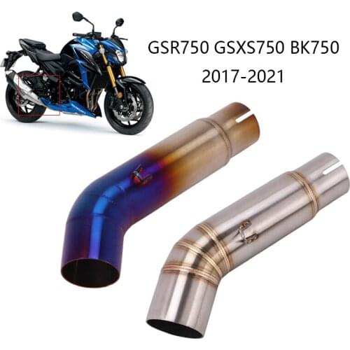 Reserve Catalyst for Suzuki GSR750 GSXS750 BK750 2017-2021 Mid Link Pipe Motorcycle Exhaust Pipe Slip On 51mm Muffler Escape