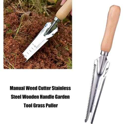 Garden Manual Weeder Tool Root Lifter Digging Puller Long Handle Grass Scoop Manual Weeding Garden Tools Shovel Trimmer Grass