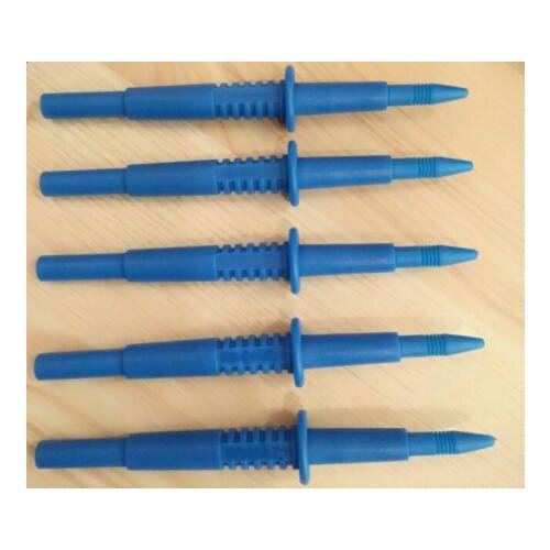 5pcs 4mm Test Probe Stainless Steel TIP 10A Blue for Multimeter 4mm banana plugs