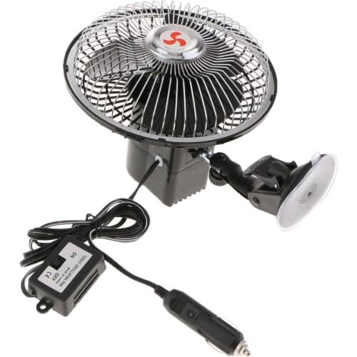 6'' 12V 8W Car Vehicle Truck Cooling System Electric Fan W/ Lighter On/off Switch