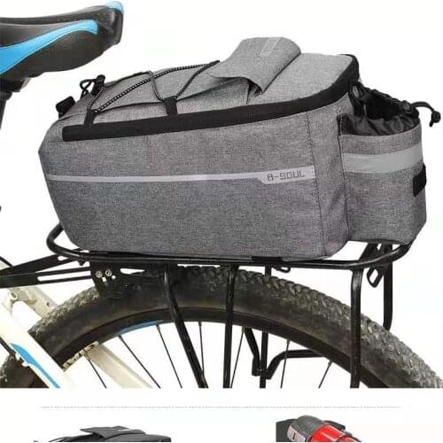 Bicycle Carrier Bag Bike Rack Pannier 12L Trunk Basket Back Seat Shelf Pouch Cycling Luggage Shoulder Handbag Bike Rear Bag