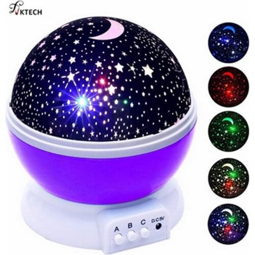 LED Rotating Night Light Projector Starry Sky Star Master Children Kids Sleep Romantic LED USB Projector Lamp Child Gifts