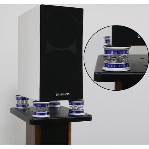 High Quality Preffair Black/Silver Aluminum Spring Speakers Spikes Isolation Stand for HiFi Amplifier/Speaker/Turntable/Player