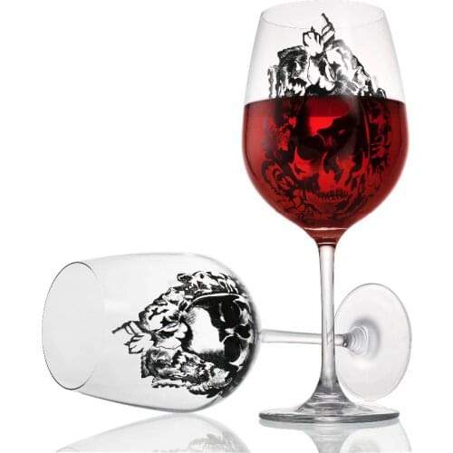 High-Grade Lead-Free Crystal Wine Glass With Diamond Cup Goblet Wedding Wine Glass Skull Glass Mug For Christmas Festival Gift