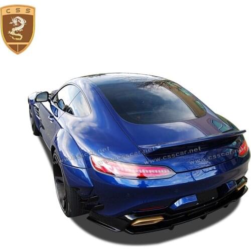Real Carbon Fiber Rear Spoiler Trunk Wings Fit For Mercedes Benz GT Car Styling