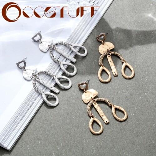 Fashion 2020 Vintage Korean Drop Unusual Accessories Jewelry for Women Female Long Big Hanging Earrings Suspension Pendientes