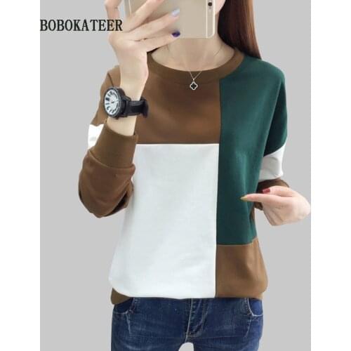 BOBOKATEER Plus Size Tshirts Woman Tops Tee Shirt Femme T-shirty Damskie Long Sleeve T shirt Women Clothes 2020 Mujer Camisetas