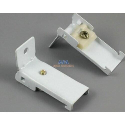 20 Pieces L Shape Curtain Track Bracket Curtain Track Brace 44x19x26mm