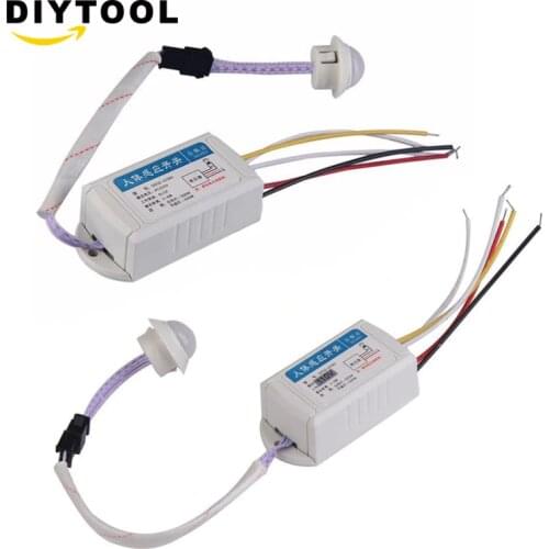 220V/110V IR Infrared Body Sensor Intelligent Switch Light for Lamp Motion Sensing Switch Adjustable Movement PIR Switch