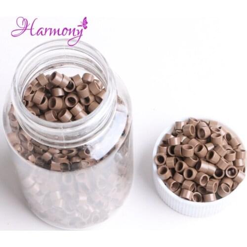 4bottles Harmony Plus Hair 4.0*2.7*2.7mm Aluminium Micro rings Beads Links with Screws for I tip hair extensions Mixed Color