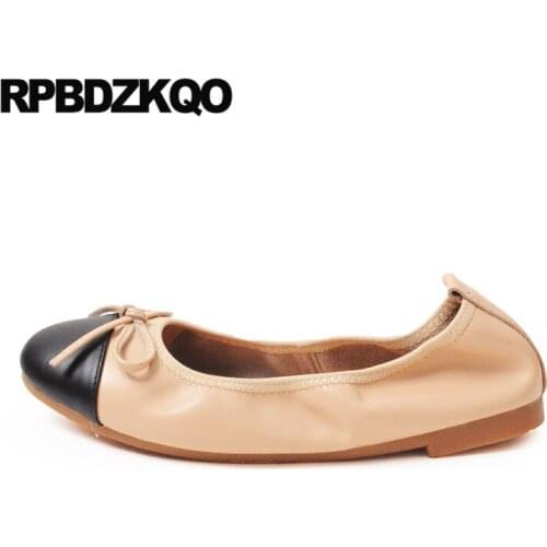 Ballerina women flats shoes with little cute bowtie chinese slip on unique ballet china round toe bow large size comfortable