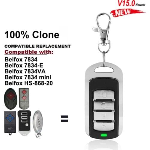 BELFOX Garage Remote Control 868 MHz 7843 7843-mini 7834-E 7834-VA HS-868-20 Gate Door Opener BELFOX 868.35MHz Transmitter Clone